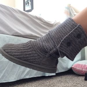 UGGs Gray Button Boots